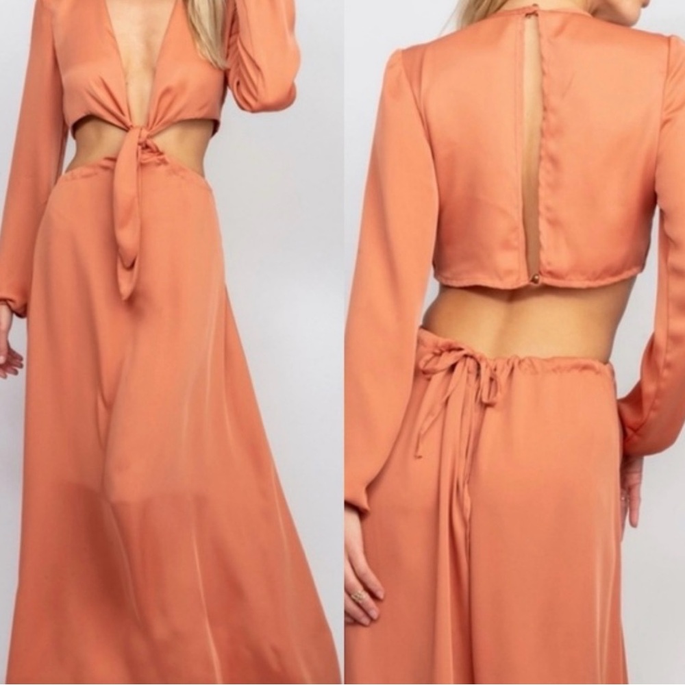 Elegant Rust Orange Women's Dress